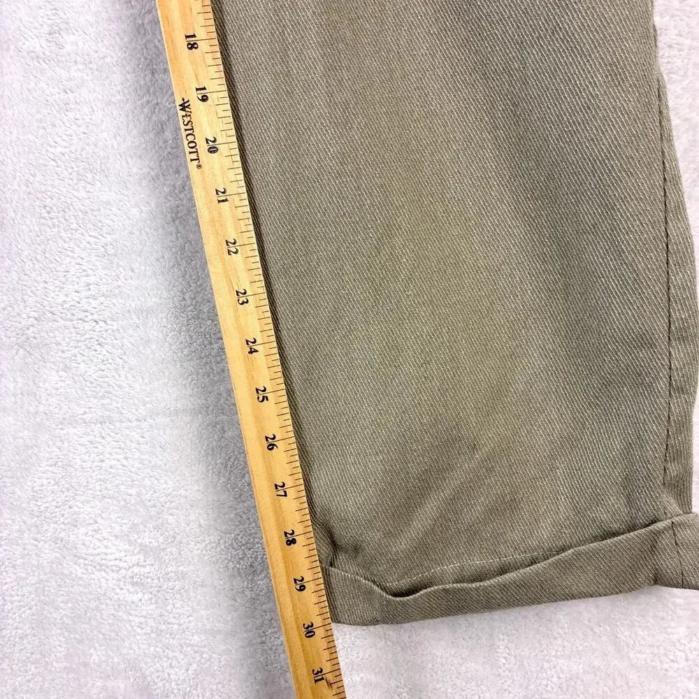 VTG Bachrach Pants Mens 32 (30) Beige Pleated Cuffed Wool Preppy Classic Luxury